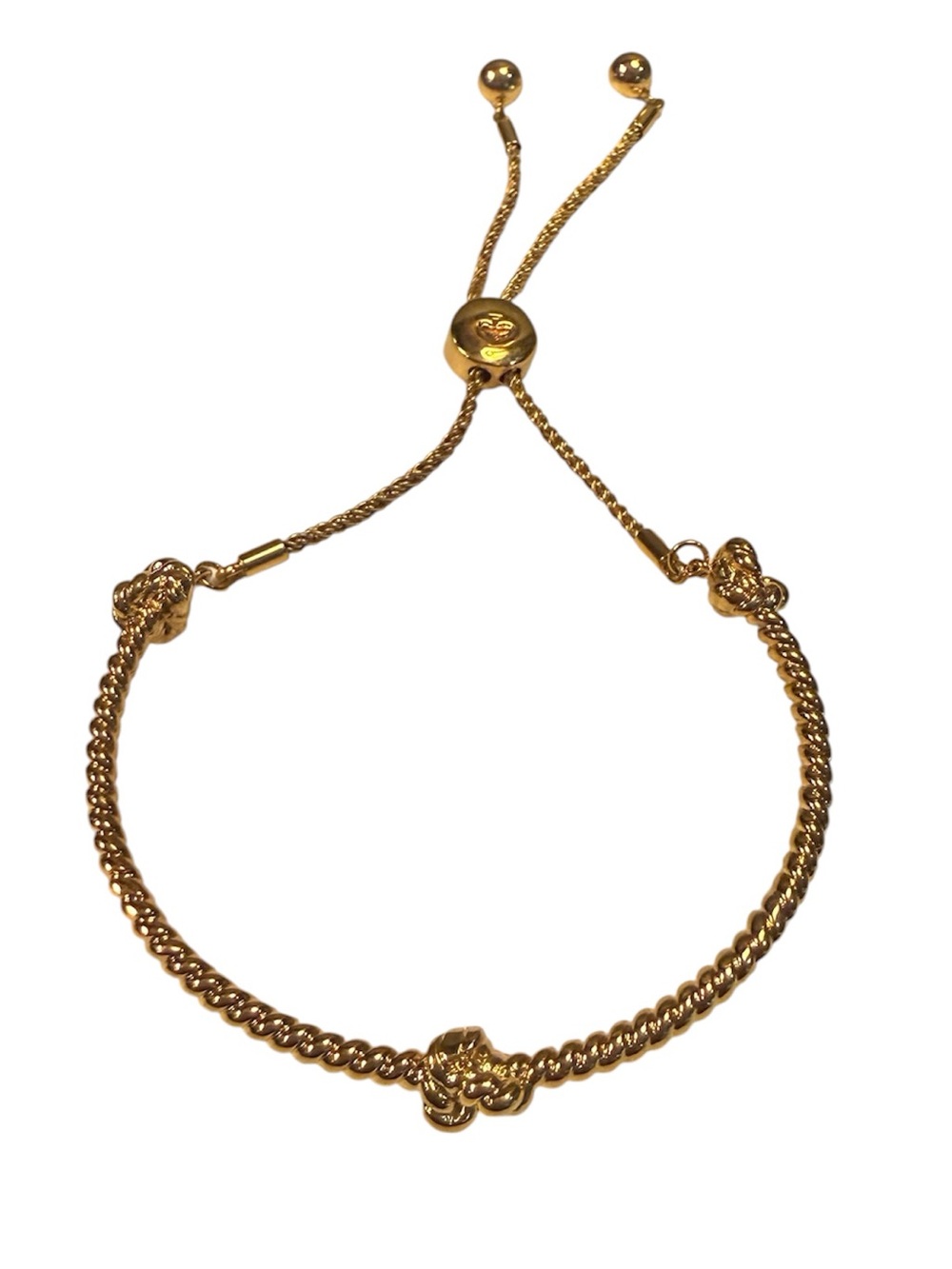 kate spade Gold rope knot nautical Slider Chain Bracelet